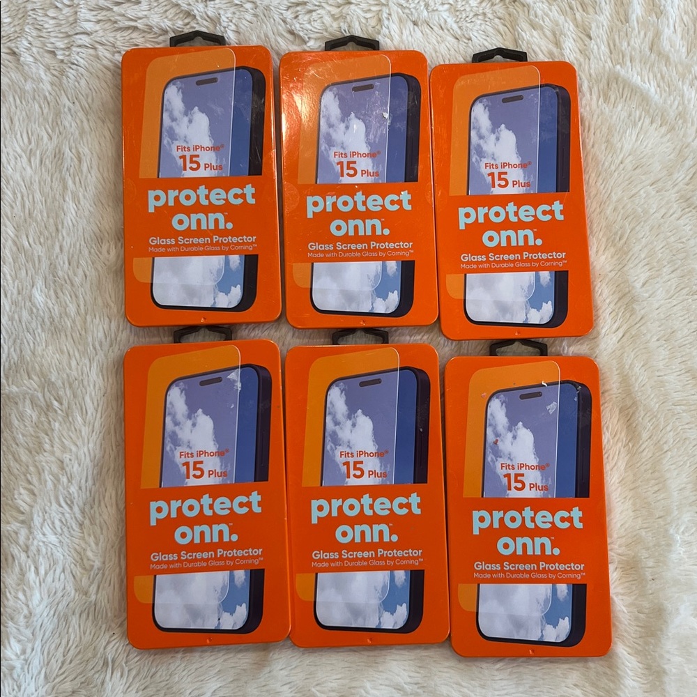6 iPhone 15 Plus Protect Onn Glass Screen Protector  - New